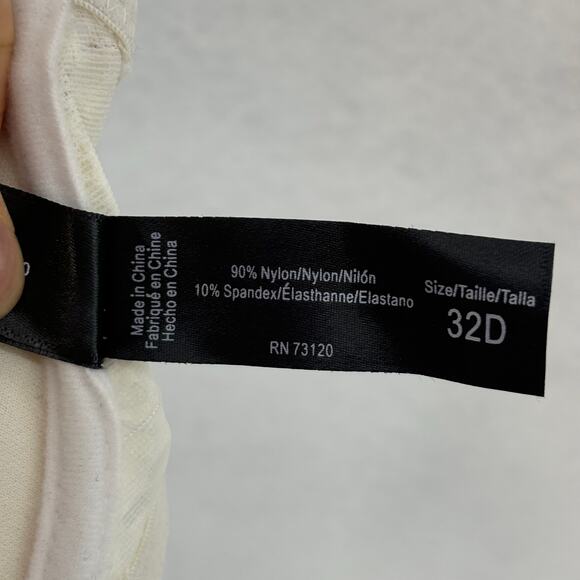 Fredericks of Hollywood Push Up Bra‎ size 32D Ivory Lace Laura Desiree Floral - Picture 8 of 9